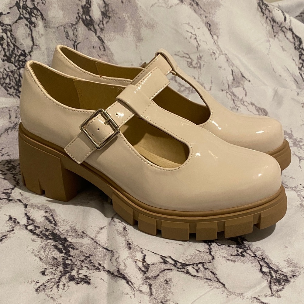 Soda Cream Chunky Platform Mary Jane Shoes